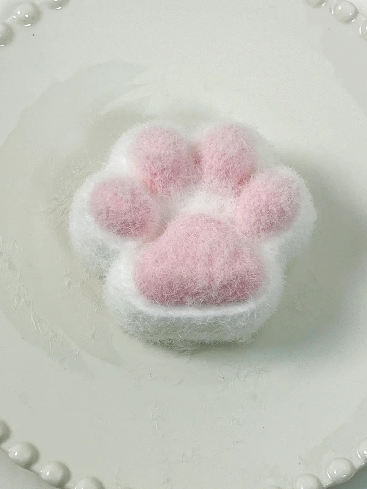 110g Pink Fluffy Cat Paw Squishy Toy